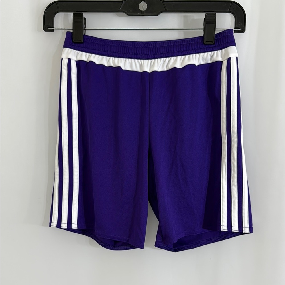 Kids Adidas Purple and White Athletic Shorts Size S